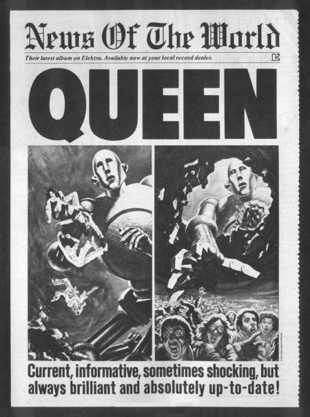 Queen - News of the World - Vintage Music Ad
